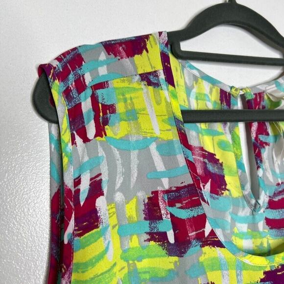 Melissa McCarthy Seven7 Sleeveless Abstract Print Dress Size 2X Plus Boho - Picture 2 of 10